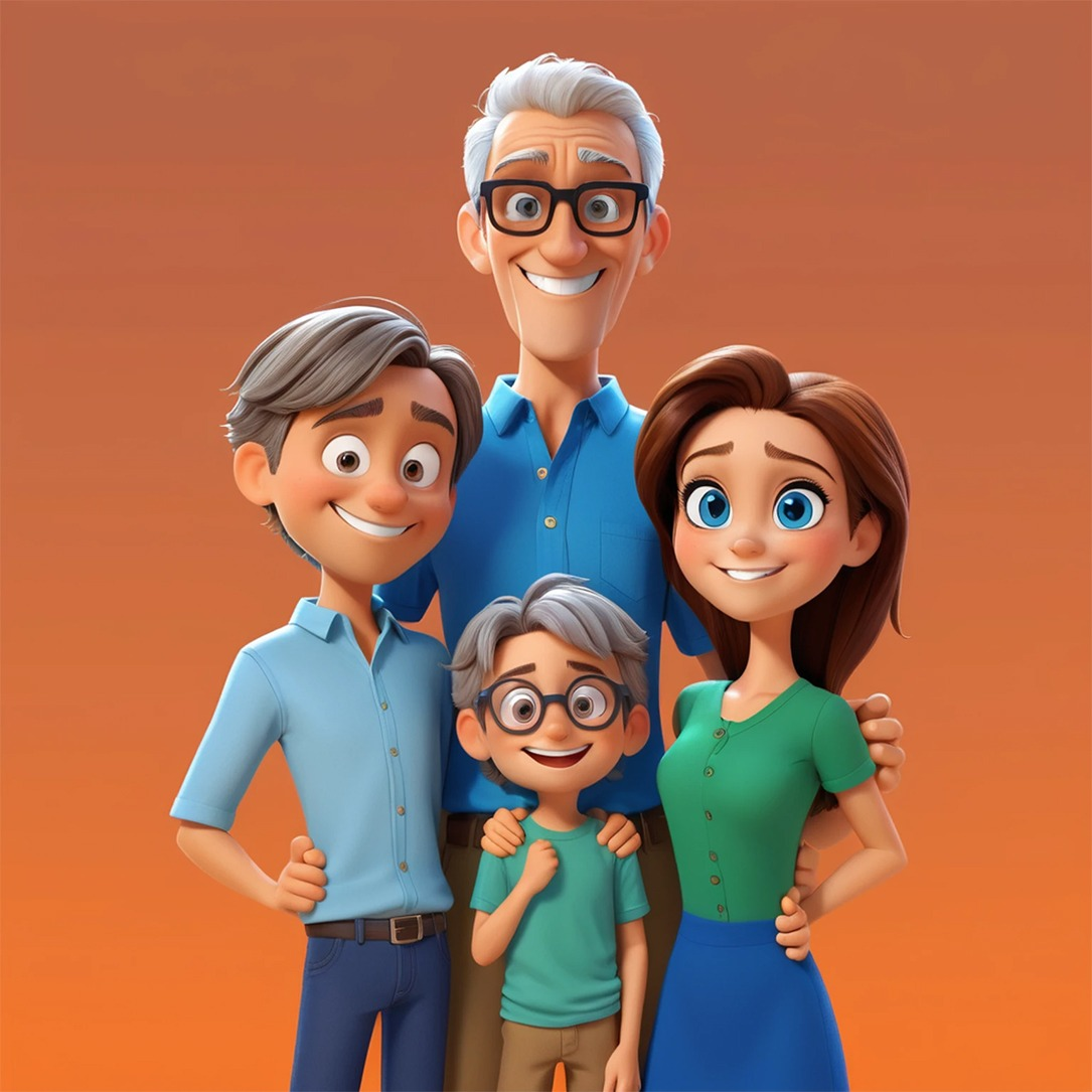 A family safely connected with Auxilio